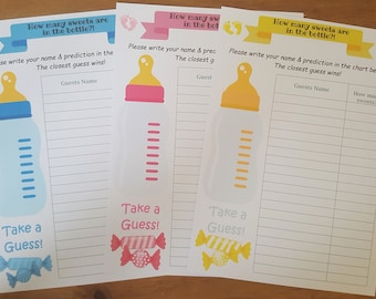 Baby Shower Bottle Game Card