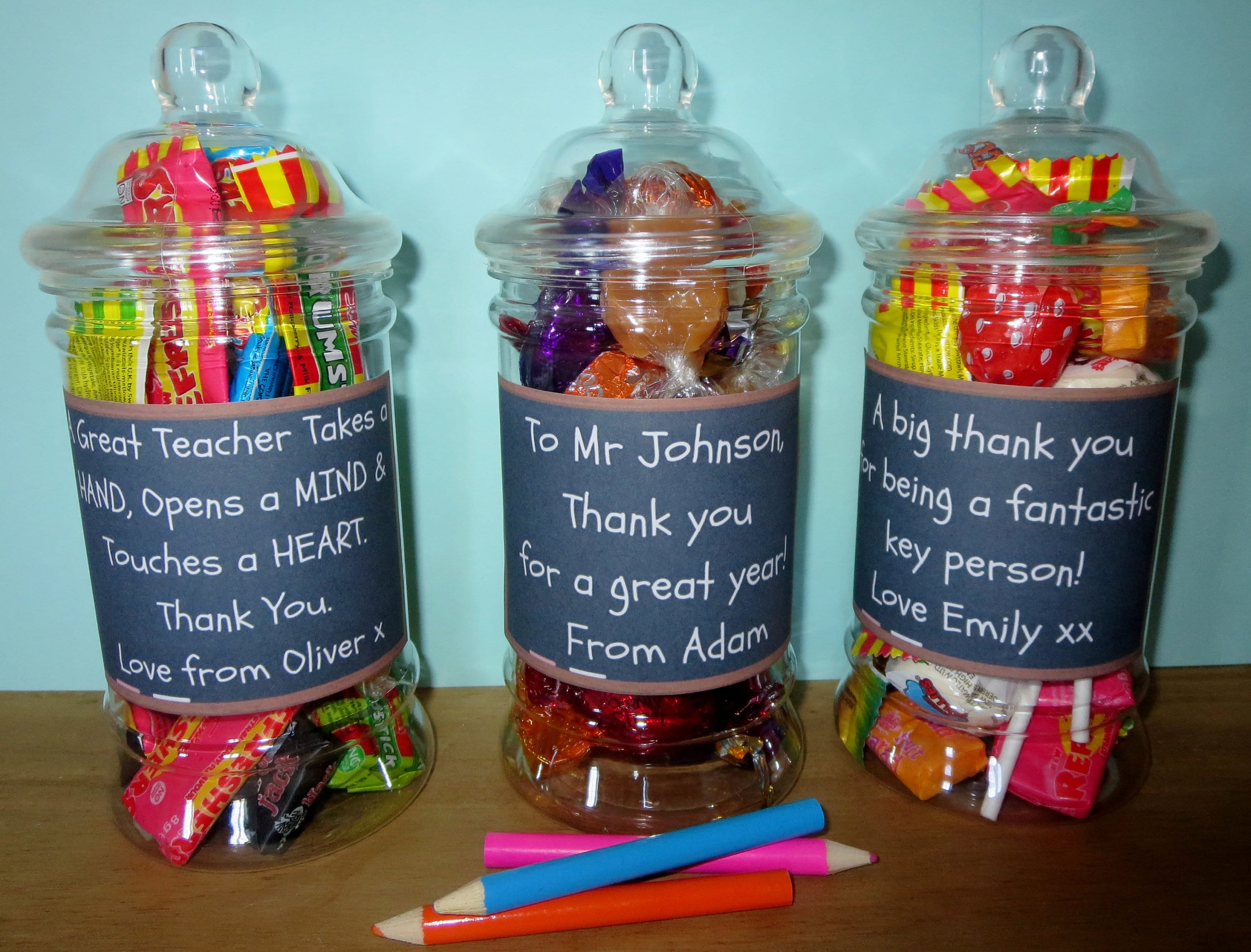 Personalised Teacher Gifts Filled Sweets / Chocolate Jar Etsy