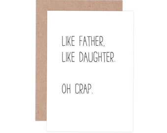 Like Father, Like Daughter / Vatertagskarte / Vatertagskarte