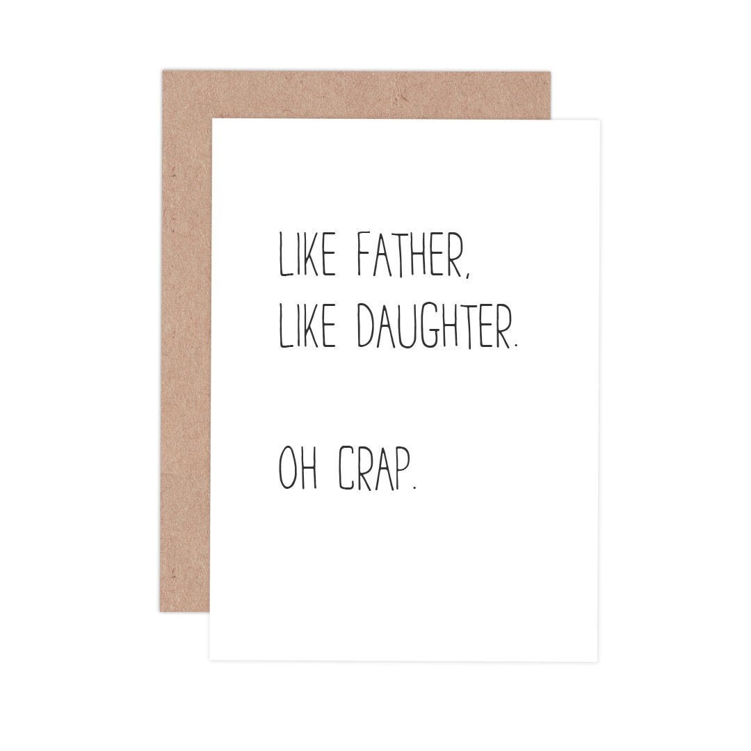 Like Father, Like Daughter // Father's Day Card // Dad birthday c…