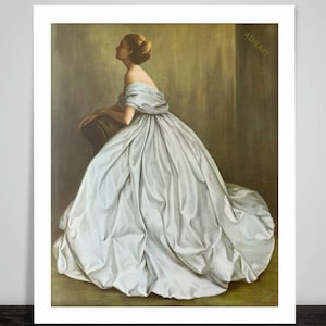 The Sound of Music by Joanne Pemberton-Longman Art. Poster Picture Print. Lady with a Blue Dress on a Couch. Home Decor. A Digital Download