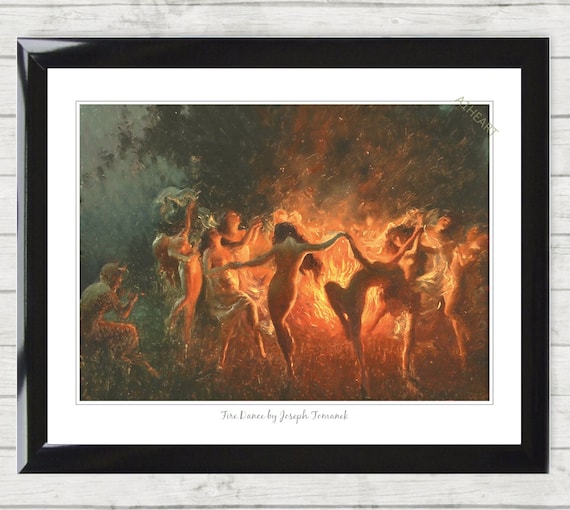 Fire Dance Art Print by Joseph Tomanek, Witches Wood Nymphs 224