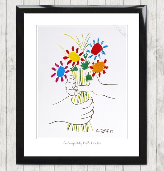 Art Print Le Bouquet by Artist Pablo Picasso. Poster Bunch