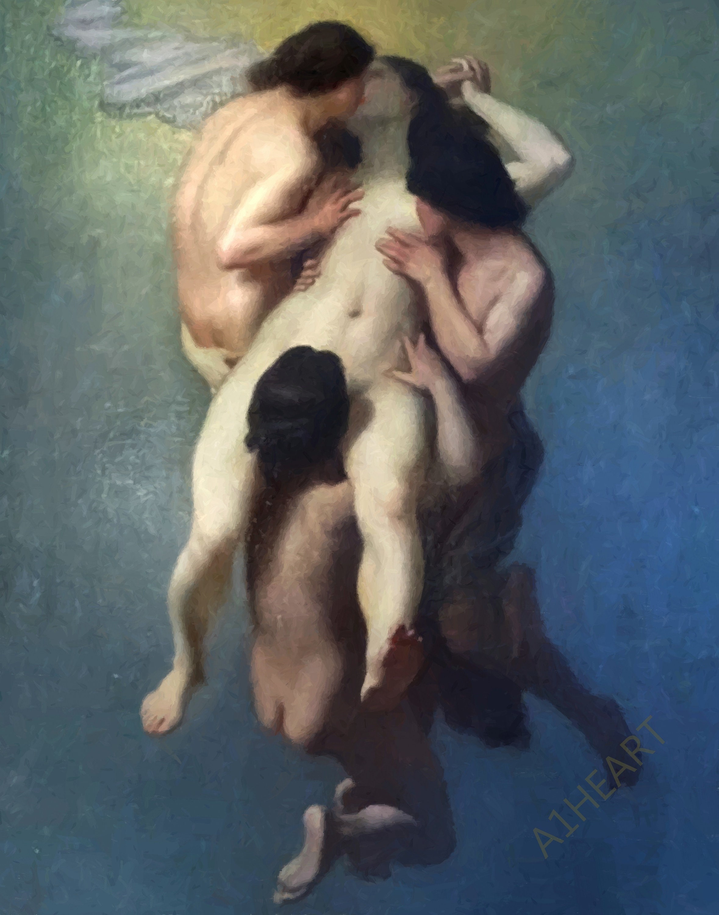 La Femme Damnée, the Cursed Woman by Francois Tassaert. Poster Art Print.  Erotic Sex Love Porn Rape Naked. 434 - Etsy Norway