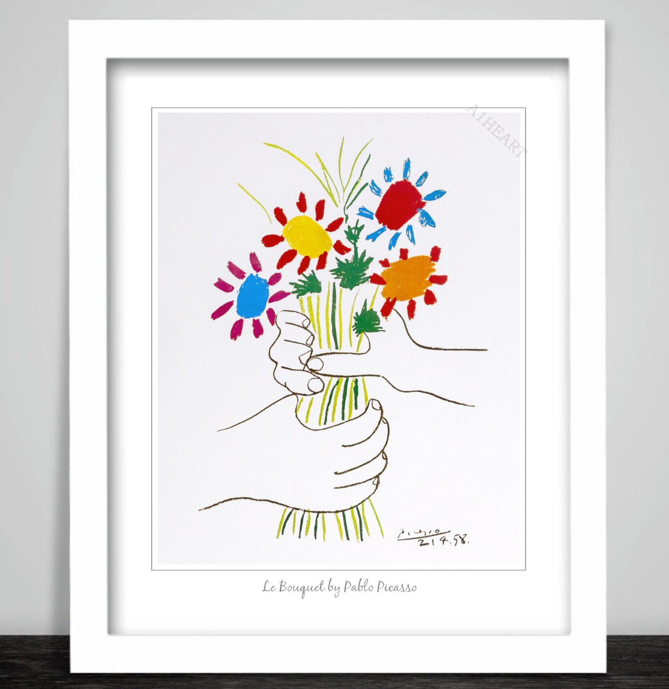 Art Print Le Bouquet by Artist Pablo Picasso. Poster Bunch