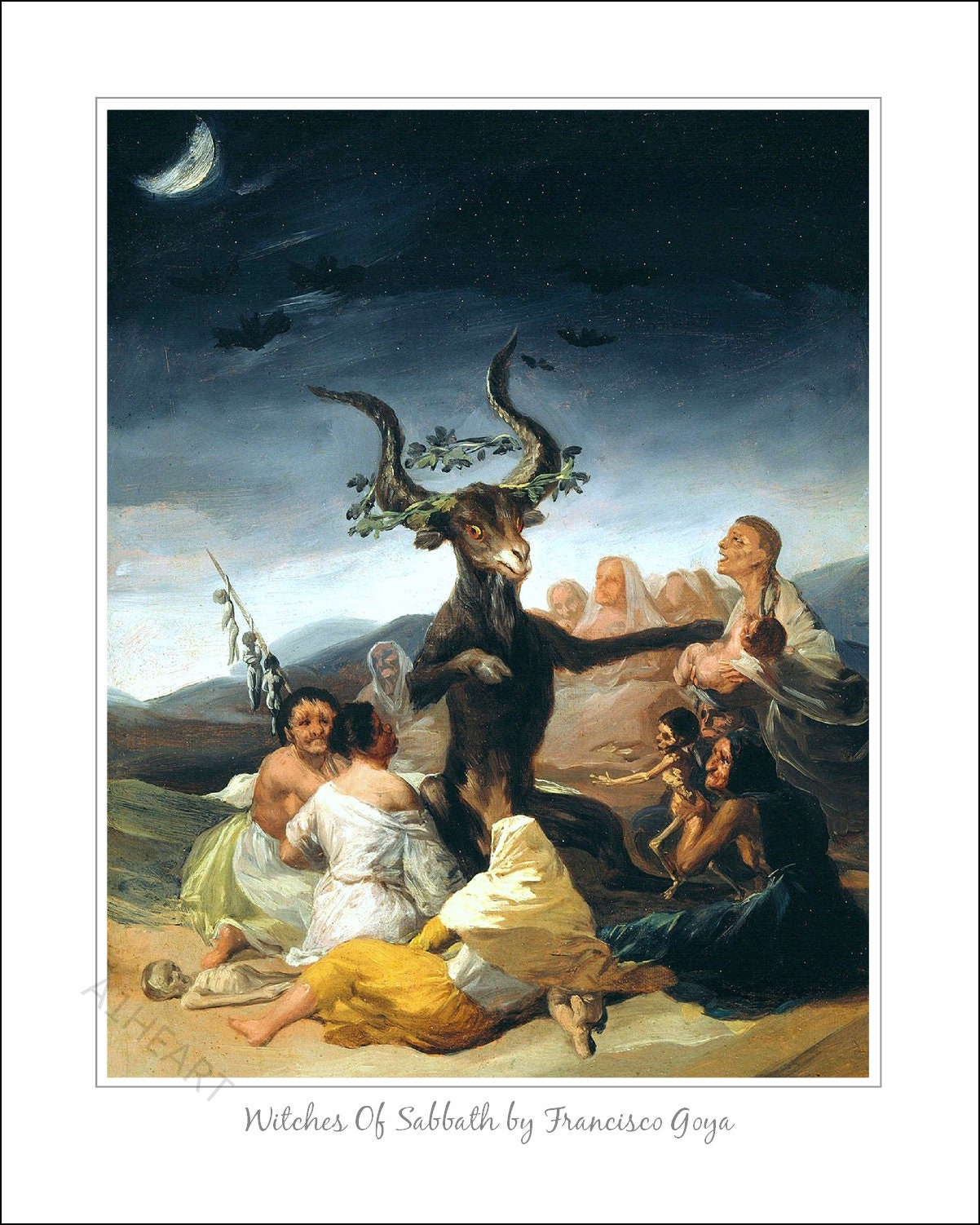 Witches Of Sabbath par Francisco Goya estampe dart photo