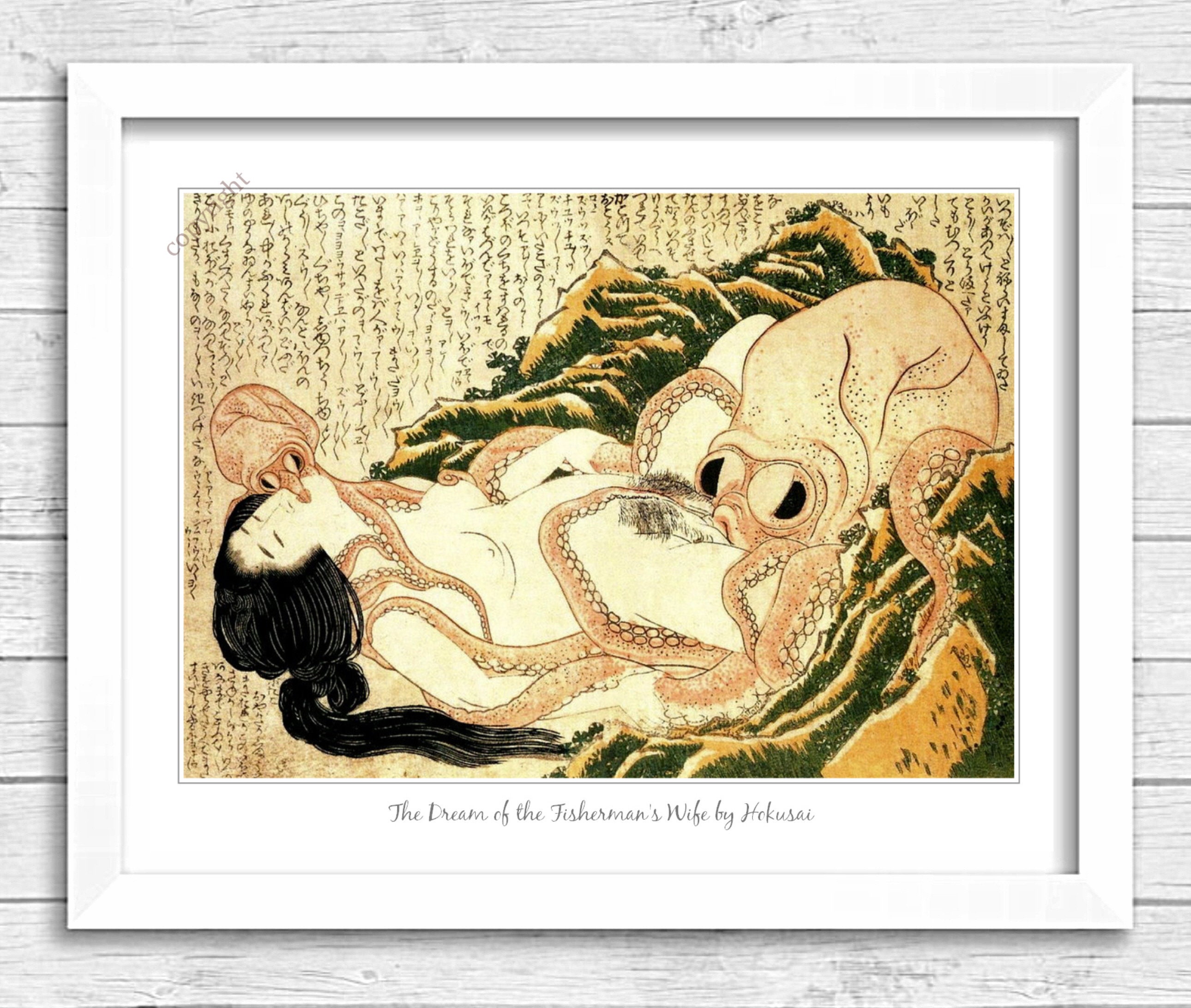 Dream of the Fisherman's Wife by Hokusai. Naked Sexy - Etsy UK
