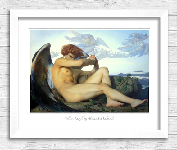 Fallen Angel by Alexandre Cabanel. Male Nude Winged Creature