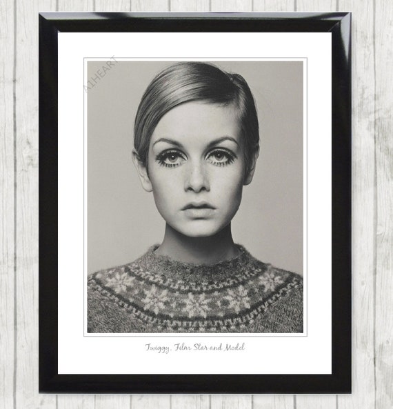 Twiggy, Film Star and Model Poster Art Print. Dame Lesley Lawson