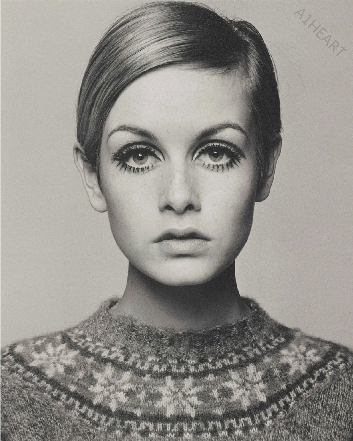 Twiggy, Film Star and Model Poster Art Print. Dame Lesley Lawson