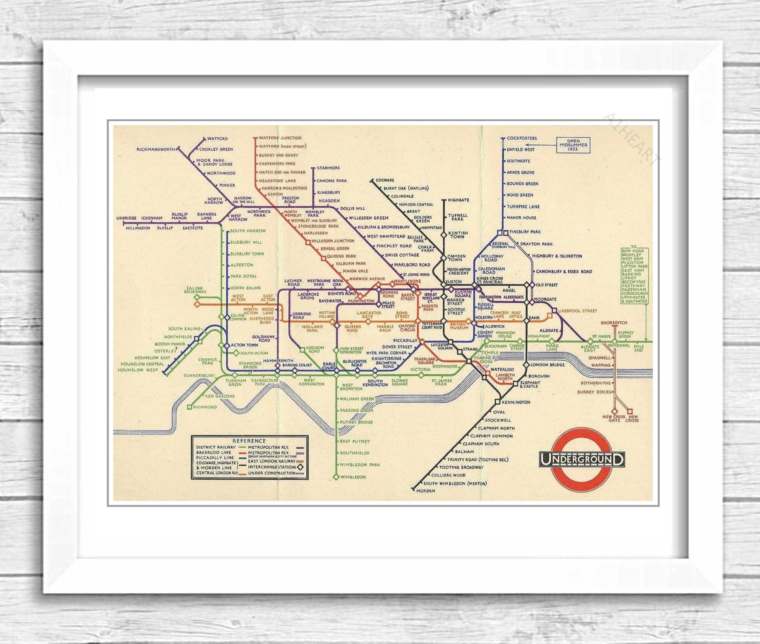 London Underground Poster - Etsy
