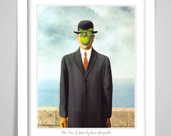 The Son of Man by René Magritte Poster A Self Portrait