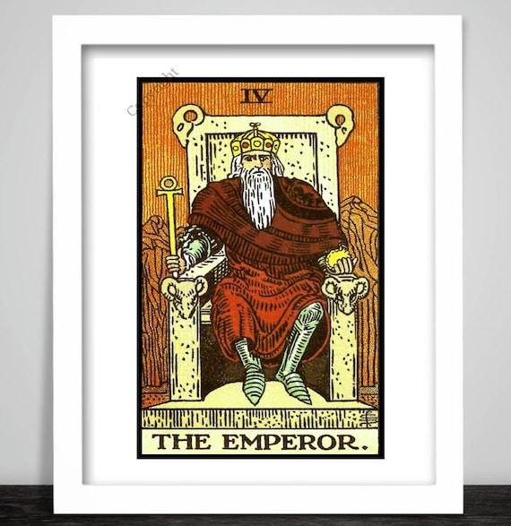 Framed Art Print Tarot Card the Emperor Arcana Occult Leader Power Father. A Wall Sign. Occult Pagan Unique Artwork. 294 Etsy Canada