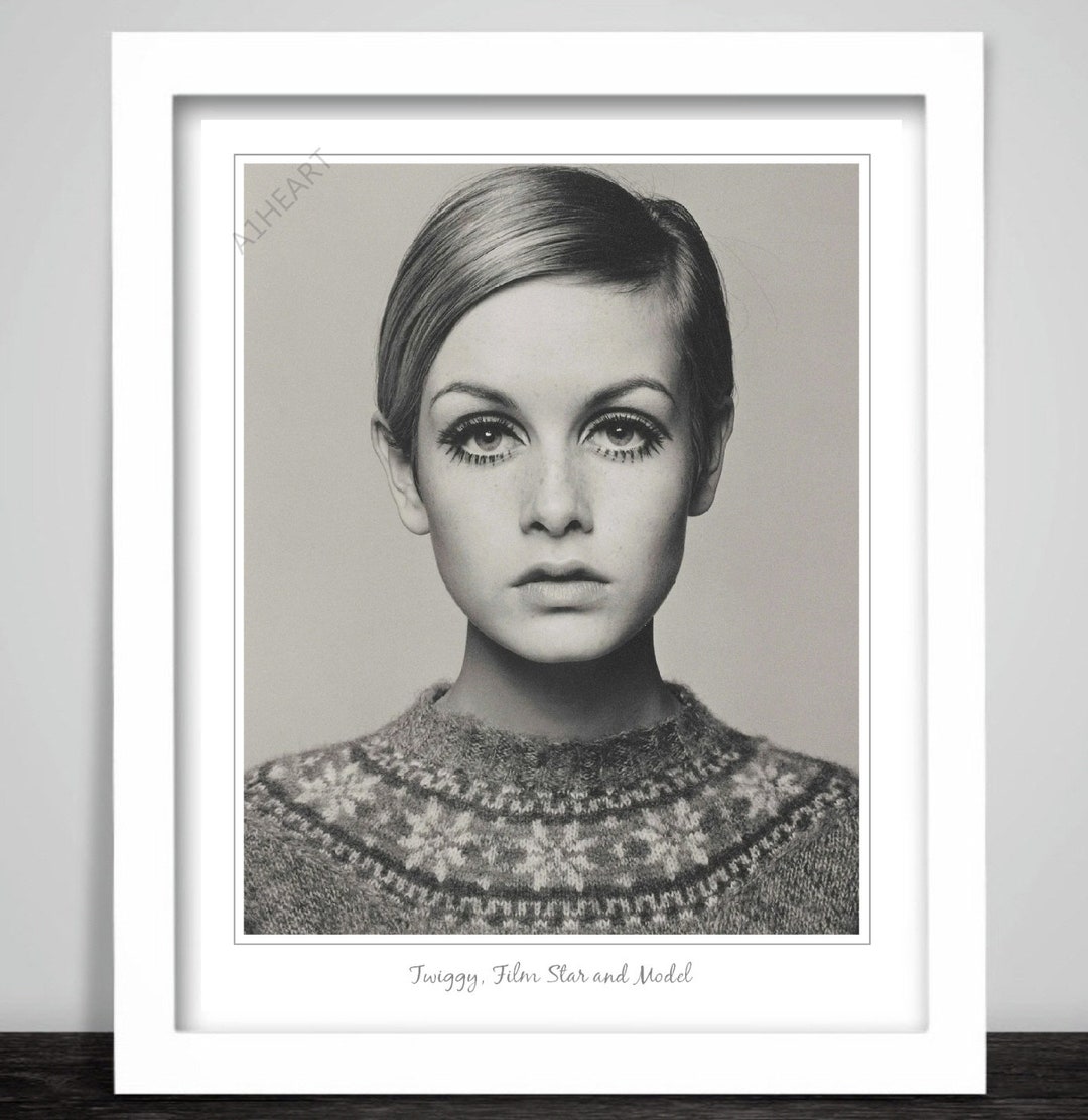 Twiggy, Film Star and Model Poster Art Print. Dame Lesley Lawson