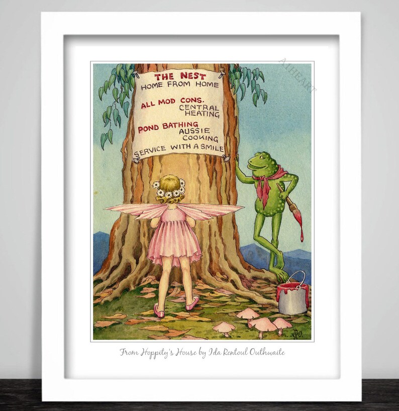 Art Print The Fairy and Toad by Ida Rentoul Outhwaite. Kids image 1