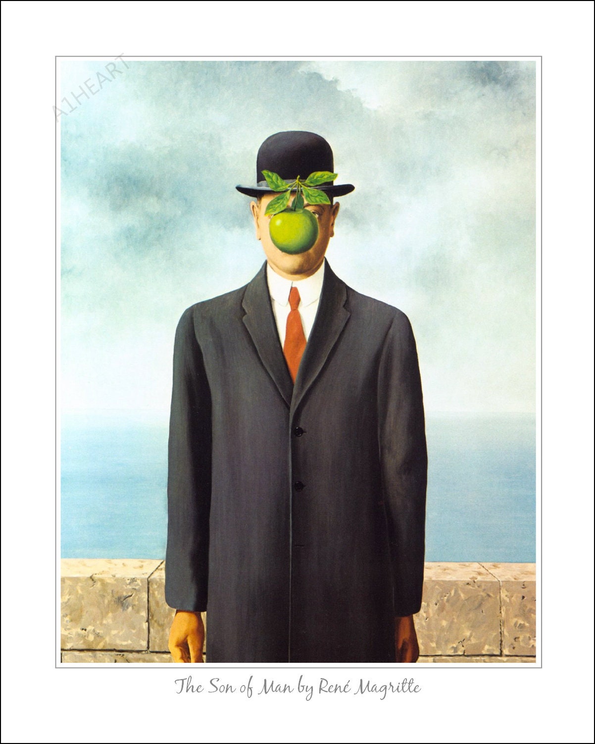 The Son of Man by René Magritte Poster Print. A Self Portrait