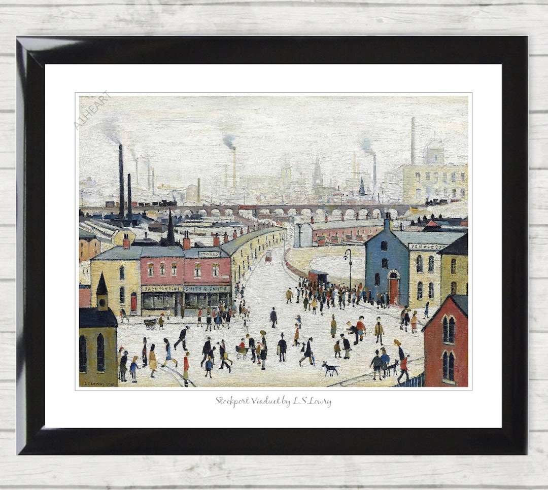 Stockport Viaduct by L.S. Lowry Poster Print. Artist From Pendlebury