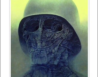 The Soldier by Zdzislaw Beksinski Poster Art Picture Print. War