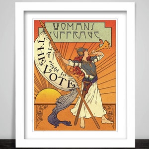 Votes for Women poster print. Mrs Pankhurst Official Organ. Suffragette Rights Votes Song. Social Political Union Equality Democracy 586