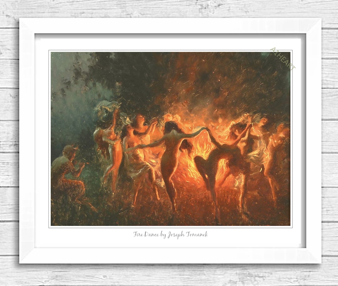 Fire Dance Art Print by Joseph Tomanek, Witches Wood Nymphs 224