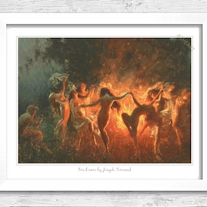 Fire Dance by Joseph Tomanek Poster Art Picture Print. Witches