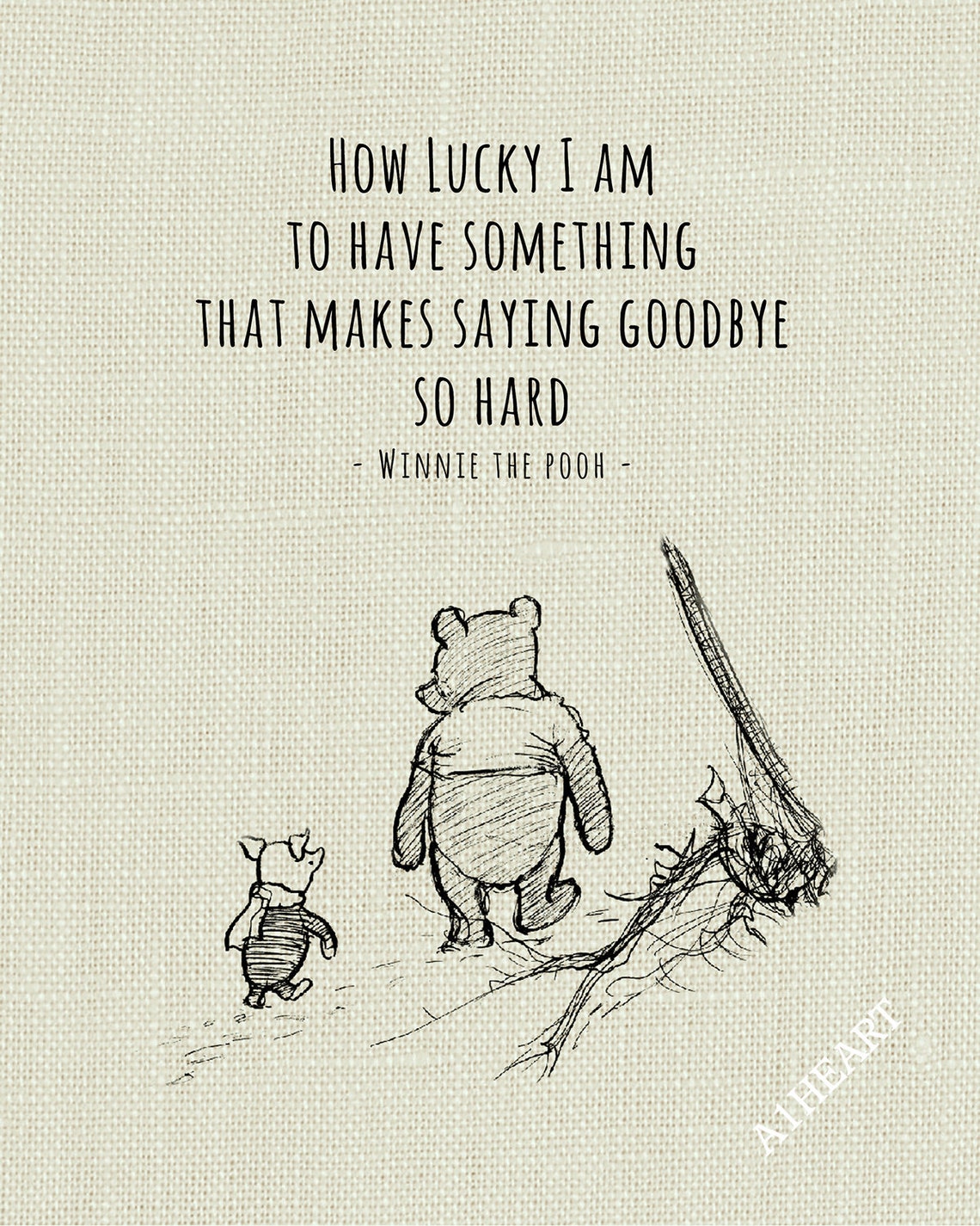 Winnie the Pooh and Piglet Print