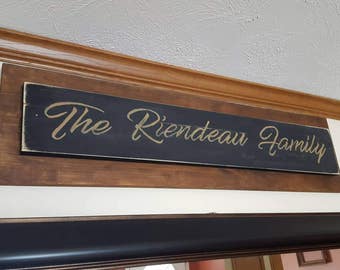family name plaque etsy