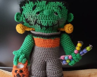 Frankenstein Amigurumi Crochet PATTERN PDF,  will email you pics, jpg.