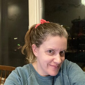 Large Coral Scrunchie