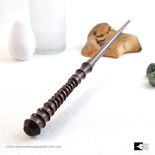 14 1/2" Wood wand #197-300, harry potter wand inspired Magic Wand, wedding wand, Custom Wand, fairy wand, crystal wand, wands, wooden wands