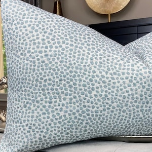 Spa Green Chenille Dot Throw Pillow Cover