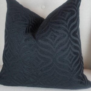 Chenille Ebony Pillow Cover, Decorative Geometric Throw Pillow, Housewares Decor, Home Decor Cushion Cover image 9