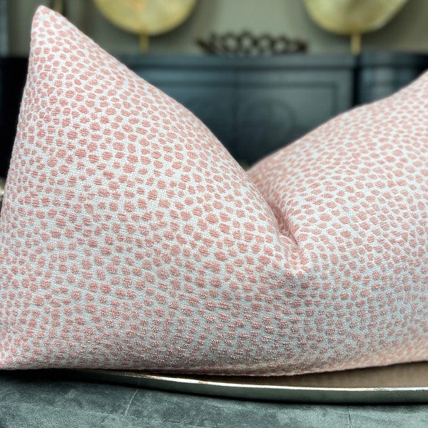 Dotify Bella Pink Chenille Throw Pillow Cover, Decorative Pink Chenille Pillow Cover, Housewares Decor, Lumbar Pillows, Home Decor