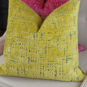 Moonstruck Sulfur Velvet Textured Pillow Cover, Citrine Throw Pillow, Housewares Decor, Pillow Home Decor