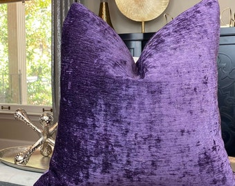 Purple chenille throw sale