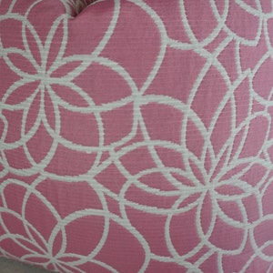 Decorative Floral Pink White Pillow Cover, Pink White Cushion, Pink Throw Pillow, Housewares Decor, Pillow Decor, Home Living image 2