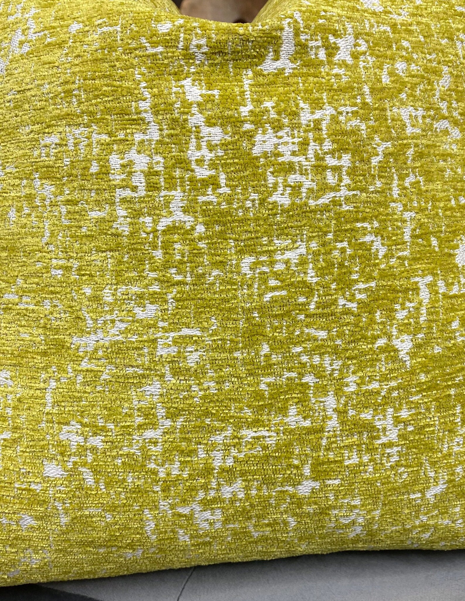 Citrus Green Chenille Throw Pillow Cover Chenille Pillow Etsy