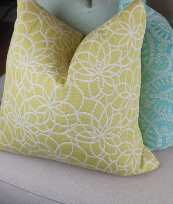 Citrine And White Decorative Pillow Cover Citrine Throw Etsy
