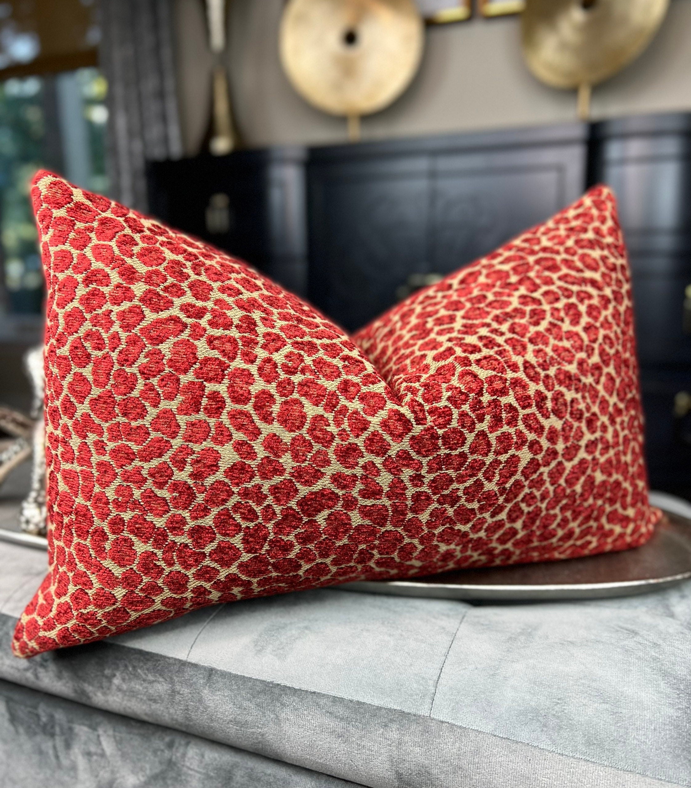 Red Gold Throw Etsy