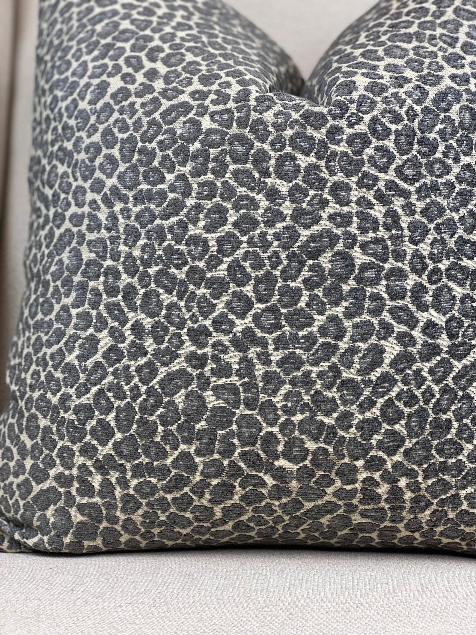 Shades of Gray Chenille Animal Print Throw Pillow Cover - Etsy
