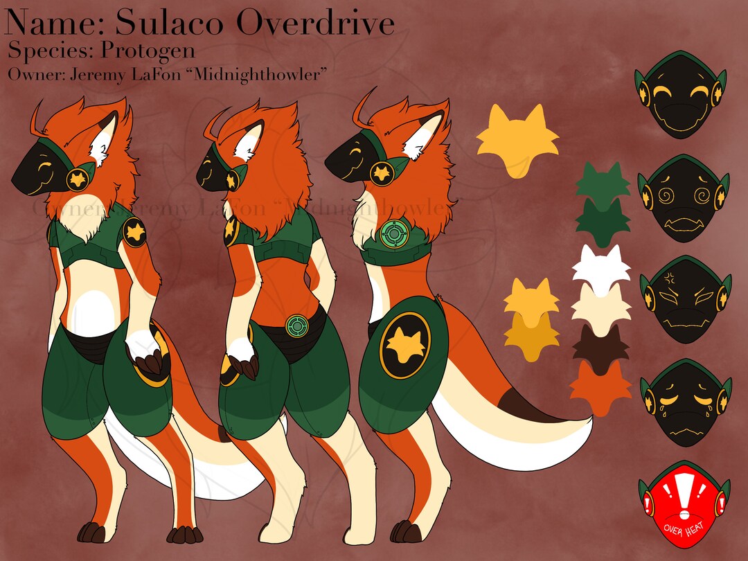 Just got my sona sheet made! : r/protogen