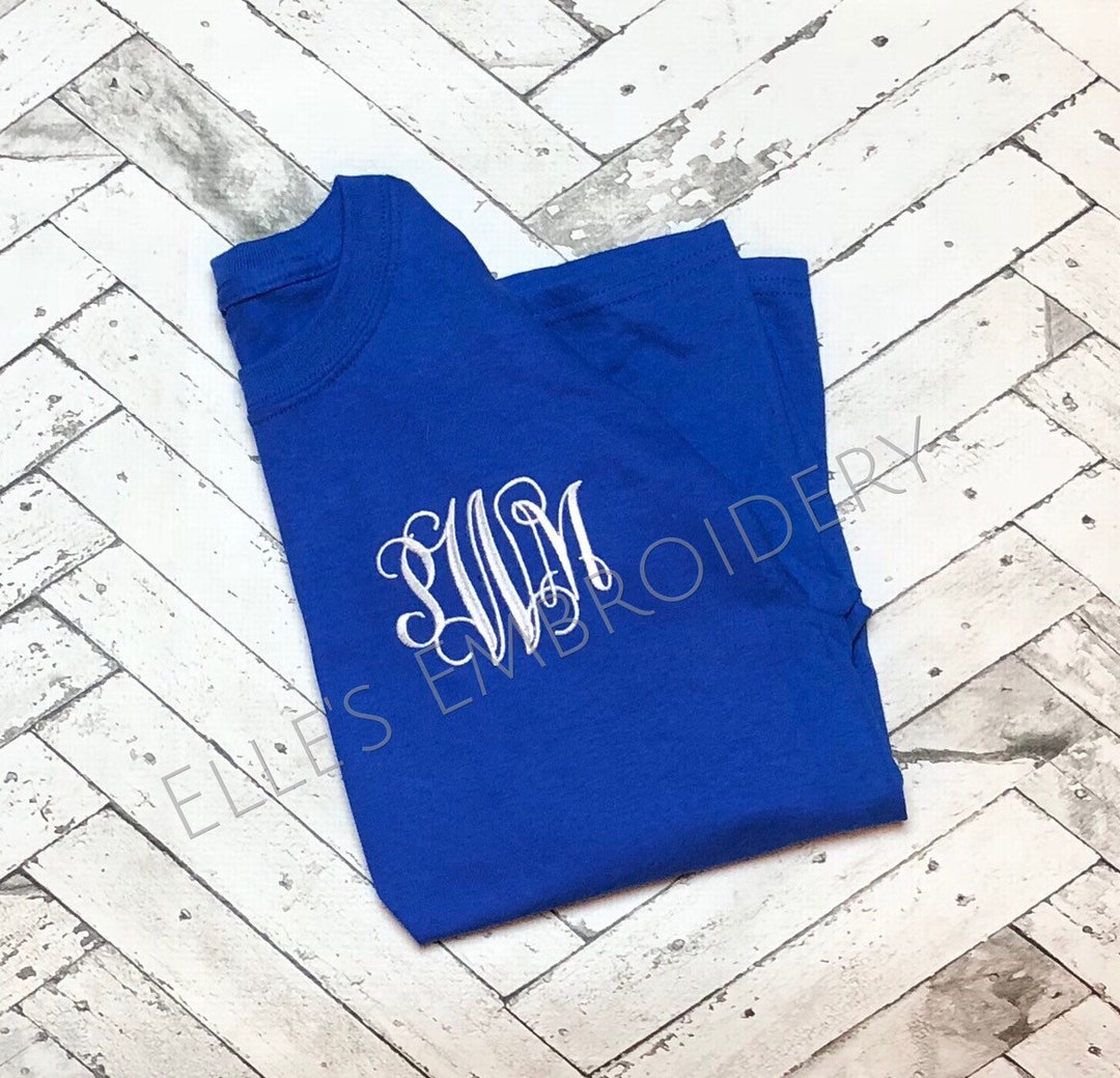 Monogrammed Long Sleeve Tee/ Womens Monogrammed Tee/ Monogrammed Tshirt ...