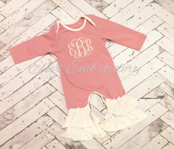 baby girl monogrammed outfits
