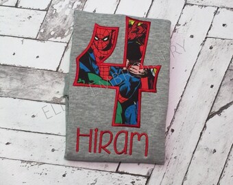 Super hero birthday shirt/ Marvel birthday shirt/ Spiderman birthday shirt/ Captain America birthday shirt