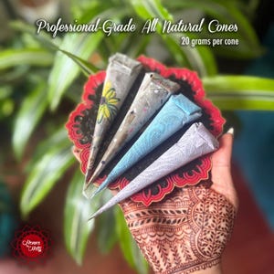 Henna, Jagua, Hengua Cones | Large 20 Grams | Sealant Spray | Natural | Organic | Homemade
