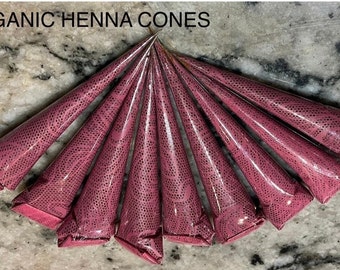 Organic Henna Med Cones (15-17 Grams ea.) All Natural, Homemade