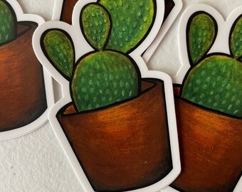 The Cactus Sticker, Waterproof, Tear proof, Laptop Sticker, Car Decal, Henna Art, Free Shipping