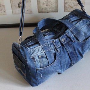 Denim Bag, Recycled Denim, Big Bag, Casual Bag, Sport Bag