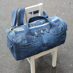 Denim Bag, Recycled Denim, Big Bag, Casual Bag, Sport Bag, UNISEX BAG ...