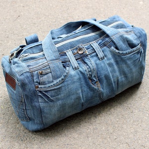 Denim Bag, Recycled Denim, Big Bag, Casual Bag, Sport Bag, UNISEX BAG ...